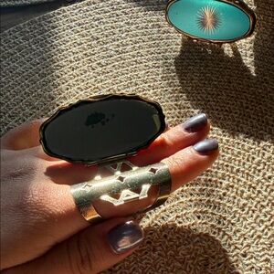 VTG Elegant Gold and Black Statement lipstick holder